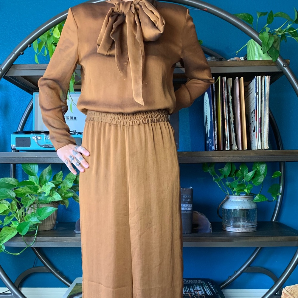 VINTAGE BILL BLASS EVENING 3 pc pant set copper